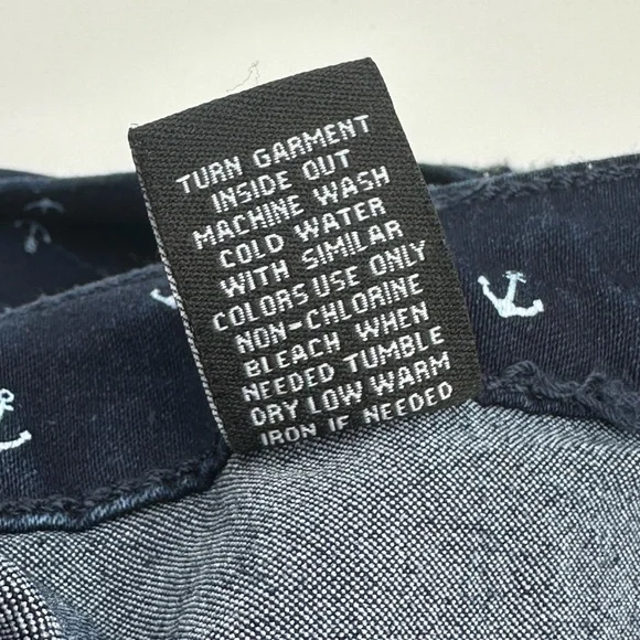 Rue21 High Rise Sailor Shorts Size 7/8 Nautical Anchor Print 2” Cuffed Inseam - Picture 6 of 9